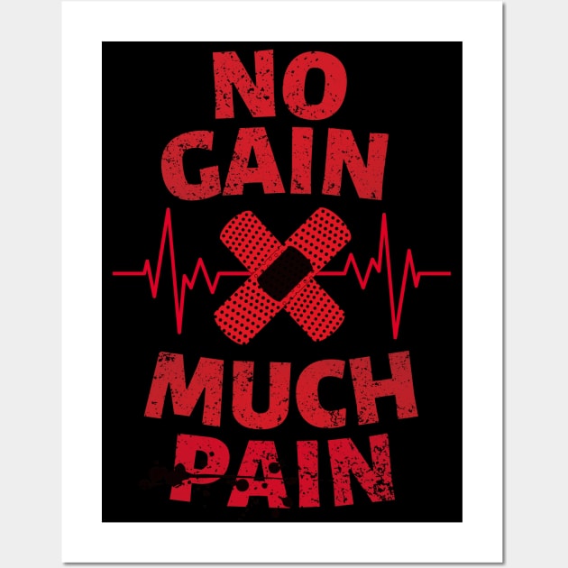 No gain Much pain Wall Art by JettDes